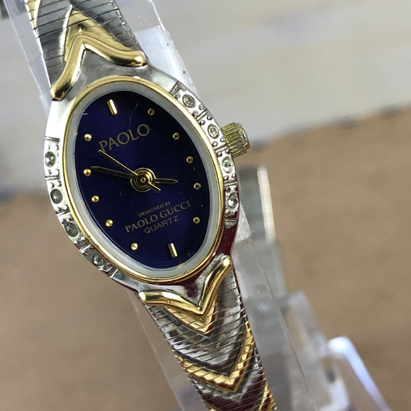 Paolo | Accessories | Paolo Gucci 2 Tone Gold And Silver Designer Watch ...